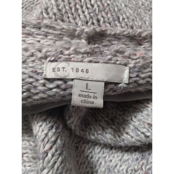 Est 1946 Large Grey Open Comfort Knit Casual Cardigan Sweater - Picture 4 of 4